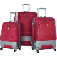 Olympia Luggage Majestic 3 Pack Expandable Set Red