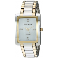 Anne Klein Women's AK/2789MPTT Swarovski Crystal Accented Two-Tone Bracelet Watch