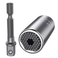 CPPSLEE Universal Socket / Wrench Socket - Multi-function 7mm-19mm Universal Gator Socket Adapter - The Original Professional Grade Self-Adjusting for shape and size Repair Tools